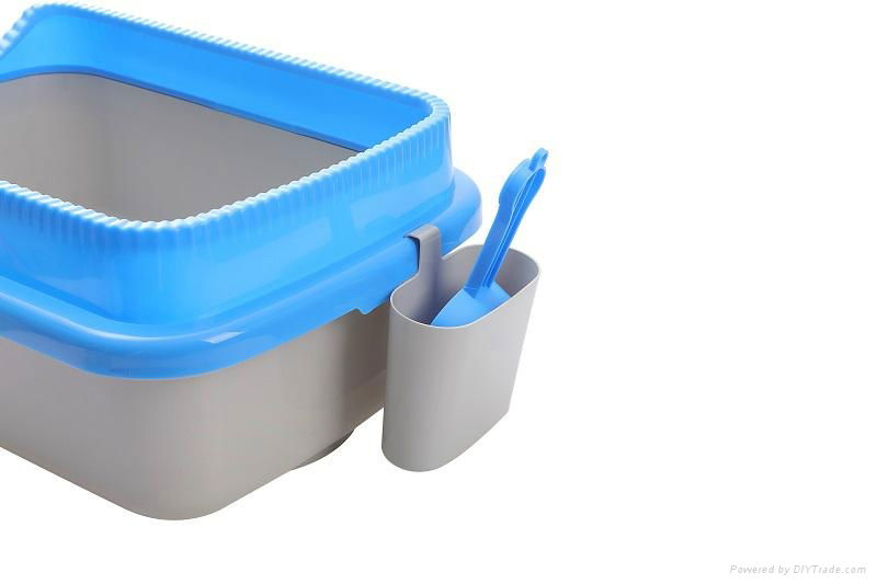 new fat cat litter box with scoop and holder cat litter pan pet products 3