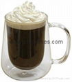 Double wall glass for coffee drinking (Different color according to clients) 1