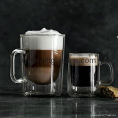 Double Wall Glass Coffee cups set