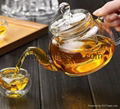 Wholesales hand blown single wall teapots with tea infuser 