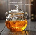 Wholesales Double Wall Glass Tea Pots Coffee Pots  5