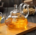 Heat Resistant Double Wall Borosilicate Glass Tea Pot Coffee Pot  1