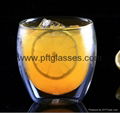 Hand Blown Elegant Double Wall Glass Coffee Mug tumbler  2