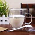 Light Weight Double Wall Glass Coffee Cup  4