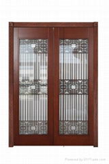 Interior Room Double Door Wood Frame