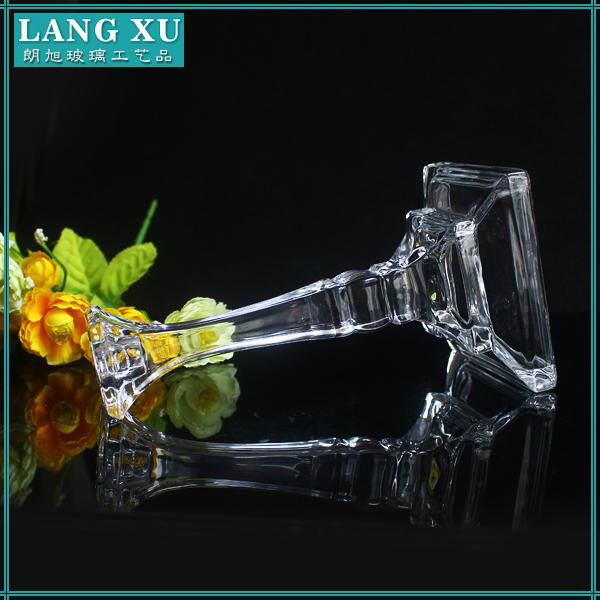 china wholesale fashion clear glass long stem candle holder