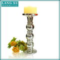 long stem silver mercury glass candle