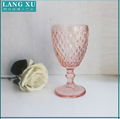 thick stem heavy wholesale colored pink water goblets 1