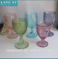 thick stem heavy wholesale colored pink water goblets 2