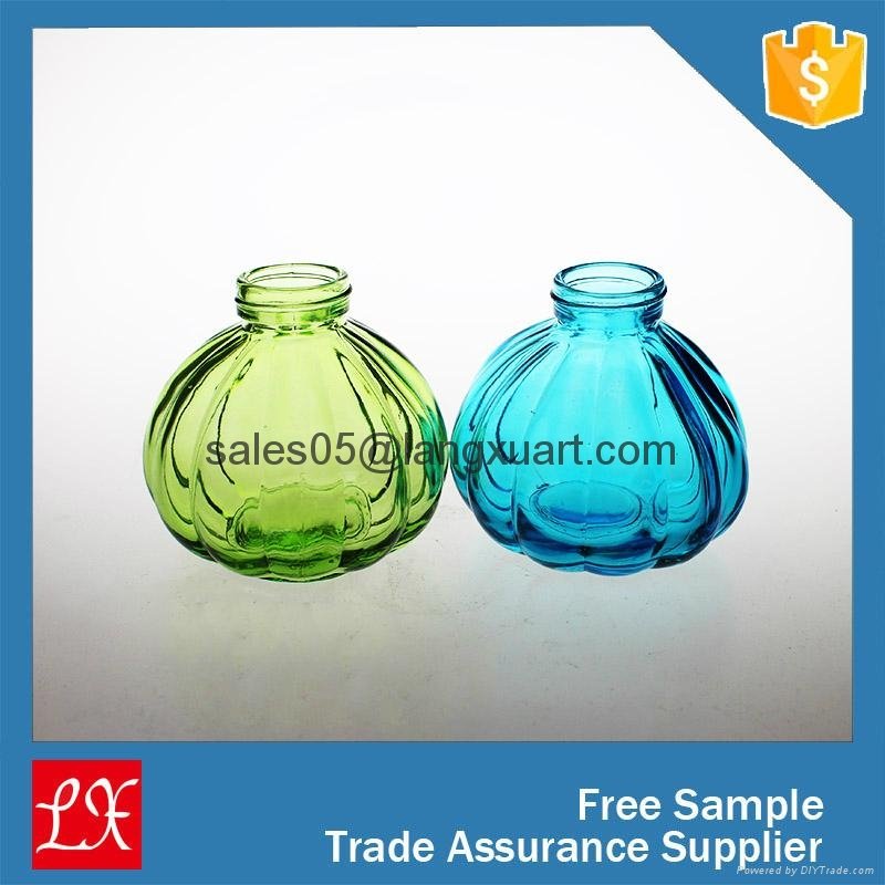 colored pumpkin shape luxury tester perfume glass bottle