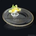 13 inch custom wholesale logo gold bead charger plates 4