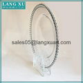 silver color glass beaded charger plate wholesale 1