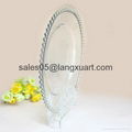 silver color glass beaded charger plate wholesale 2