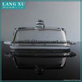 long smooth set clear glass butter dish