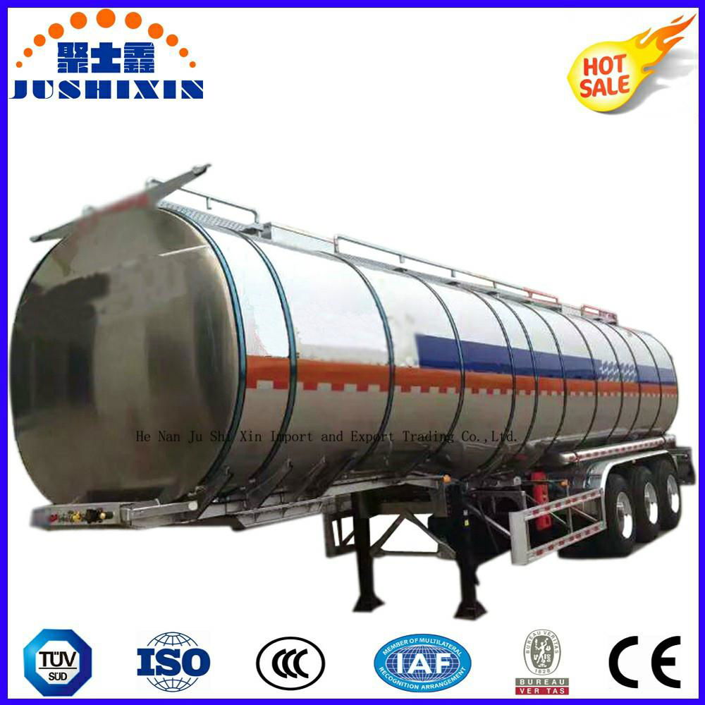 3 Axle 45cbm Aluminium Alloy Diesel Gasoline Fuel Petrol Oil Tanker Semi Trailer 3