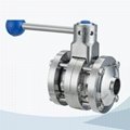 Stainless steel flange end hygienic butterfly valve