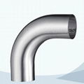 Stainless steel sanitary welded 90D long elbow