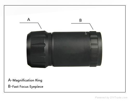 fast focus 1.5-5X40BE long eye relief Rifle scope Hunting Riflescopes with Red G 5