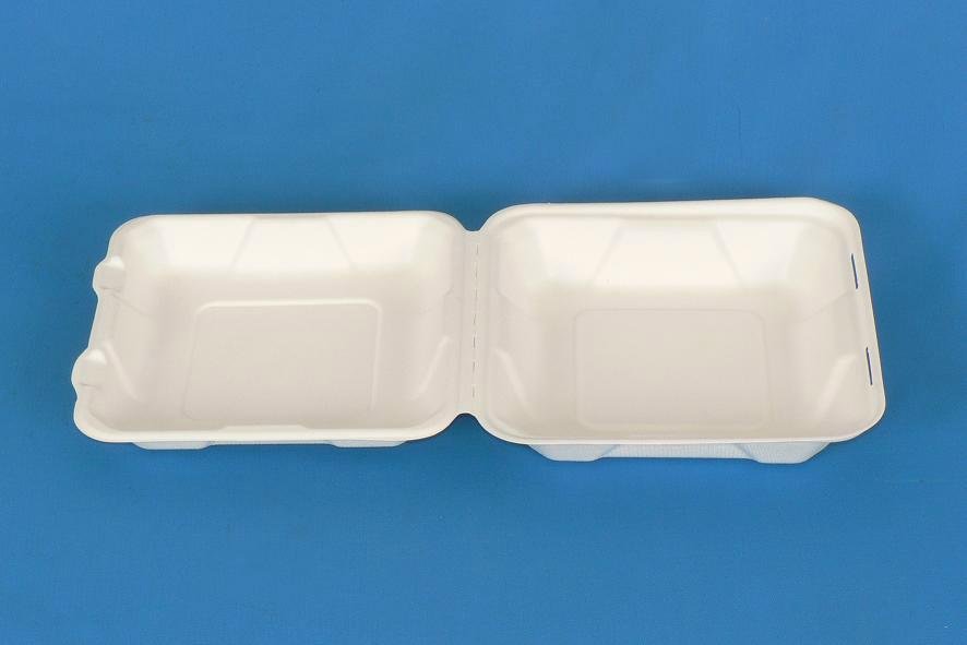 8 inch disposable takeaway fast food bulk pack paper clamshell