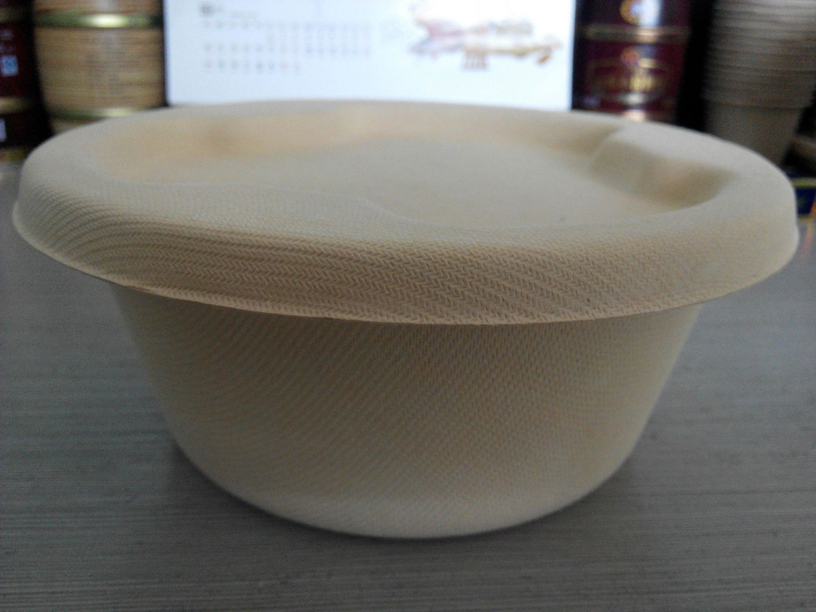 1000 ml soup bowl salad bowl lid bamboo pulp tableware disposable 4