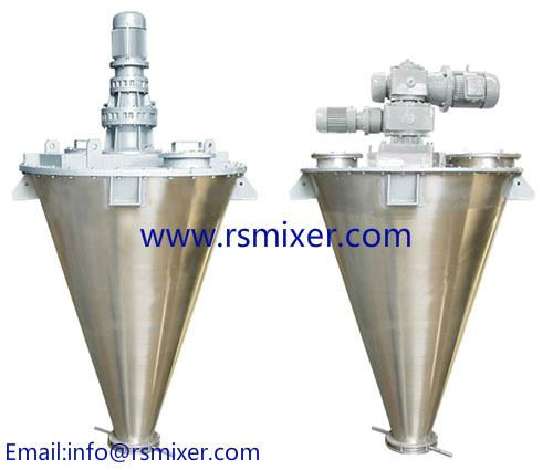 Double cone type mixer