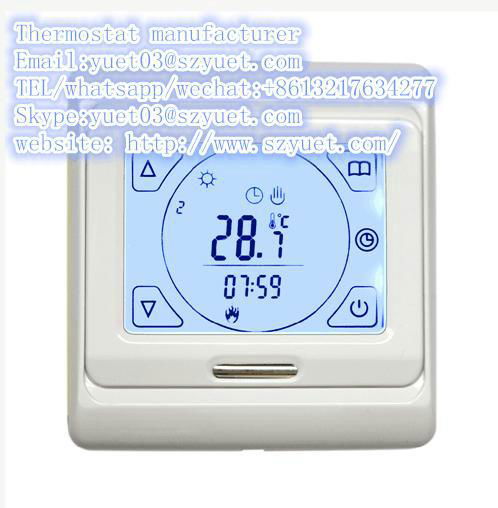 China factory touch screen thermostat for floor heating 16A 1