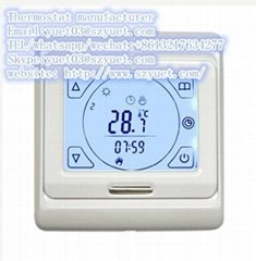 16amp touch screen floor heating thermostat programmable