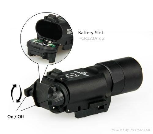 Tactical air gun flashlight X300 Ultra LED Weapon Light  3