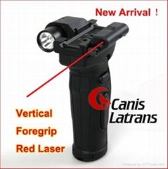 Tactical Grip with Flashlight & Red Laser