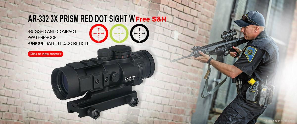 3x Prism Red Dot Sight with Ballistic CQ Reticle CL1-0309 4