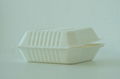 Disposable compostable bagasse clamshell 6" 1