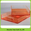 customized acrylic tray square serving tray for breakfast 1