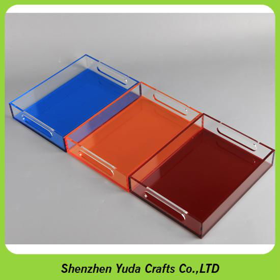 customized acrylic tray square serving tray for breakfast 4