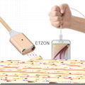 Cell Phone Braided USB  Cable Magnetic Micor USB Data Charging Cable For Android 2