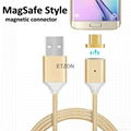 Cell Phone Braided USB  Cable Magnetic Micor USB Data Charging Cable For Android 5