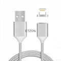 Aluminum alloy shell magnetic micro usb charging cable and data sync for iphone 3