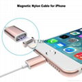 Aluminum alloy shell magnetic micro usb charging cable and data sync for iphone 5