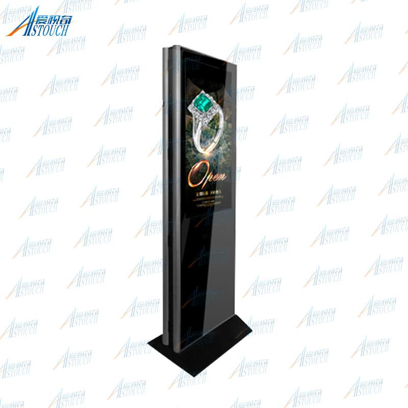 42 inch dual side screen floor stands multimedia Advertising player