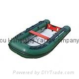 AL-390 Heavy Duty Inflatable Sportboat—Green PVC 
