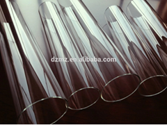 Various sizes of large diameter glass tube