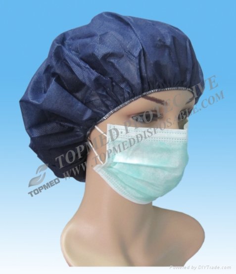 medical 3 ply nonwoven face mask blue and white