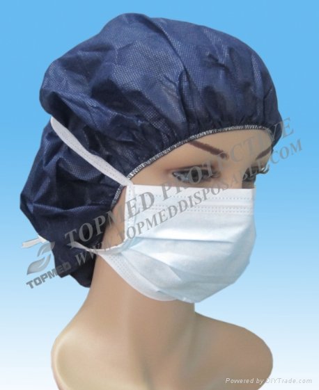 medical 3 ply nonwoven face mask blue and white 2