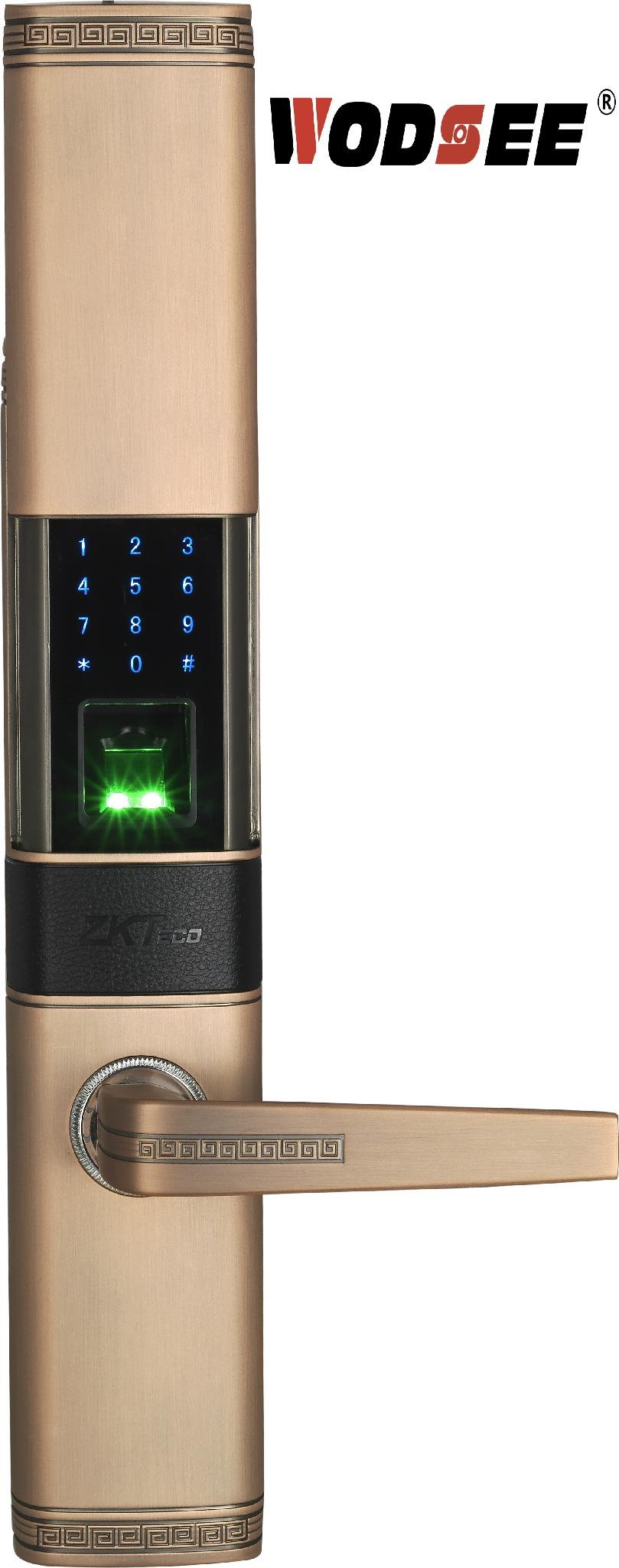 WODSEE New product fingerprint biometric door lock with password digital handle 