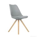 High Quality PU Upholstered Dining Chair Plastic Chair White