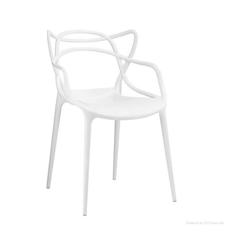 Modern Masters Polypropylene Dining Chair Stackable Plastic Arm Chair
