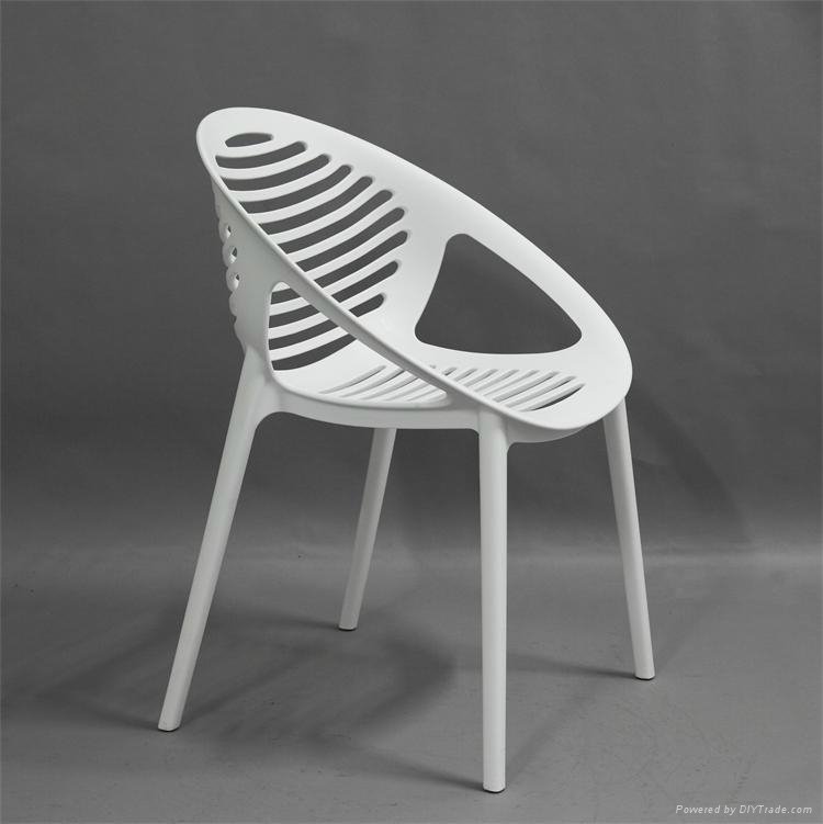 Wholesale Leisure Polypropylene Plastic Chair Cafe Dining Chair 3