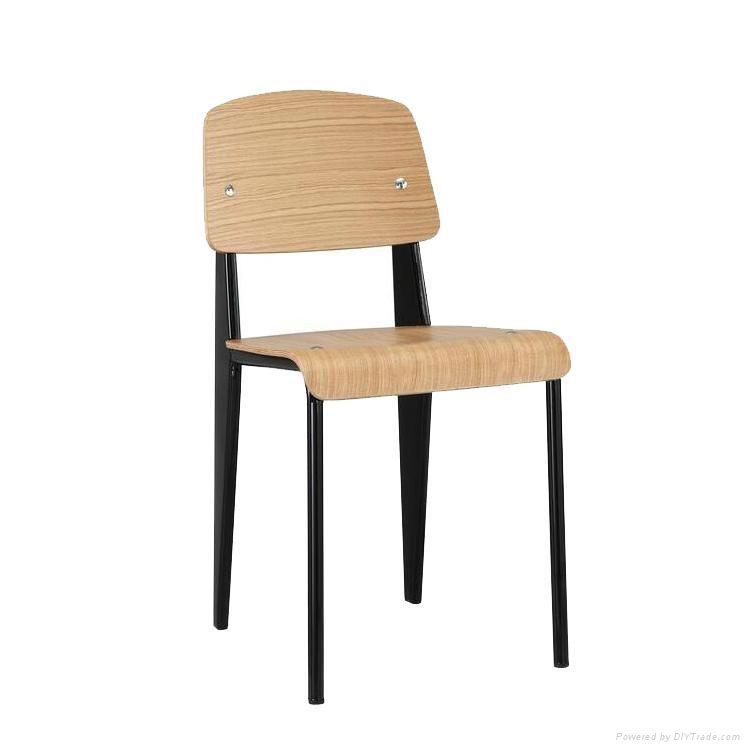 Modern Plywood Seat and Back Replica Jean Prouve Standard Dining Chair