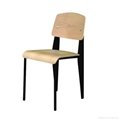 Modern Plywood Seat and Back Replica Jean Prouve Standard Dining Chair 2