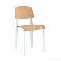 Modern Plywood Seat and Back Replica Jean Prouve Standard Dining Chair 3