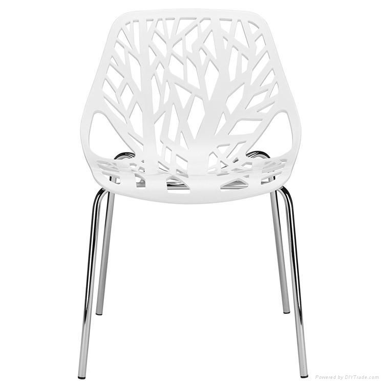 Wholesale Restaurant Dining Chair Birch Sapling Plastic Accent Chair